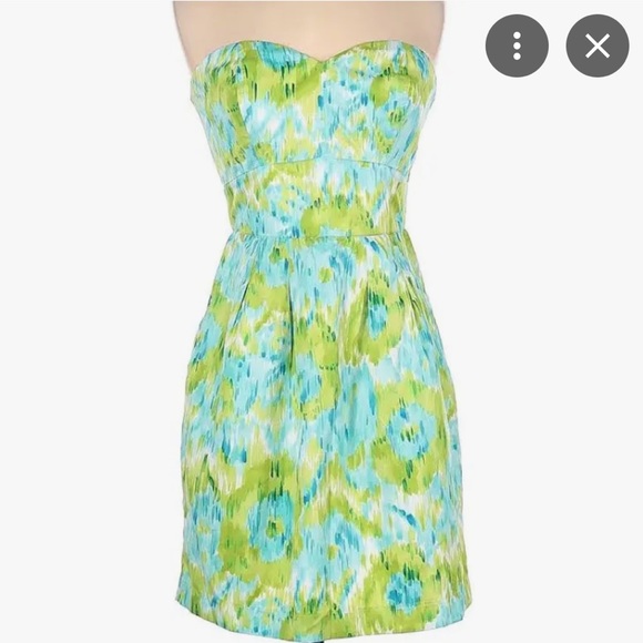 Walter Baker Dresses & Skirts - Walter by Walter Baker Strapless Dress Blue and Green Size Small